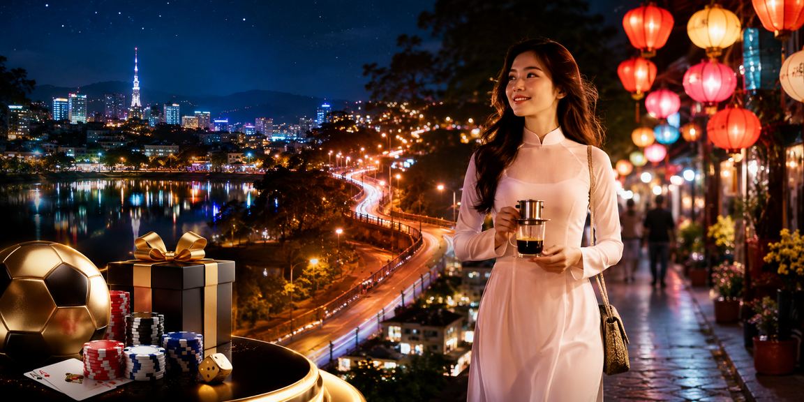 Người dùng tại Đà Lạt thư giãn buổi sáng bên cà phê và theo dõi thể thao trực tuyến qua điện thoại